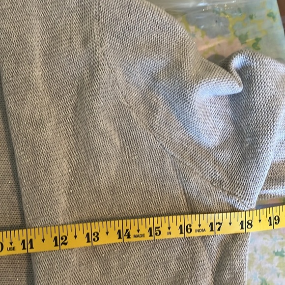 Lilly Pulitzer | Tatum Cardigan Sweater Heather Grey Metallic Fringe Tassel Med - Picture 7 of 9